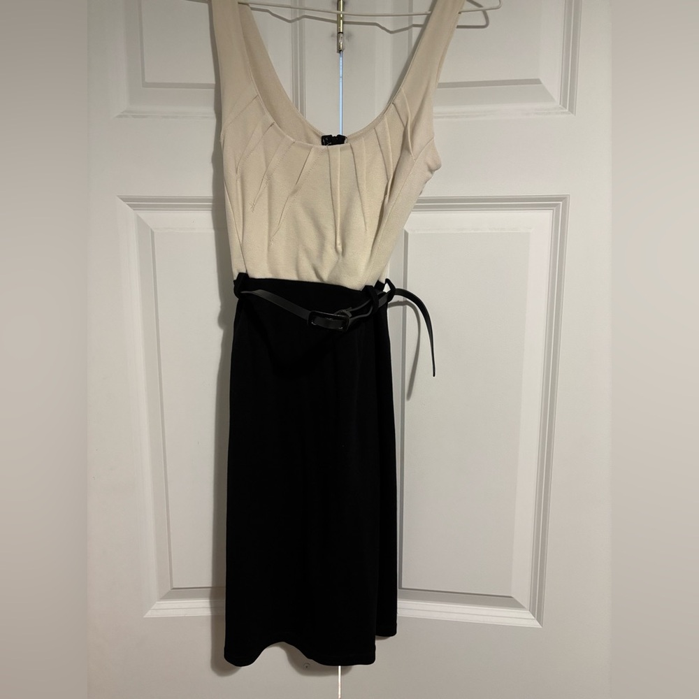 TFNC Cream and Black Cocktail Dress